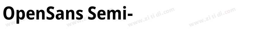OpenSans Semi字体转换